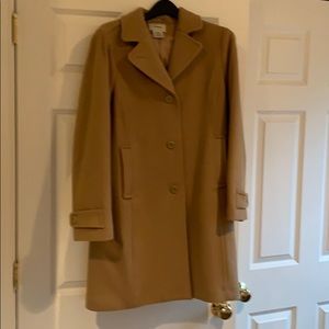 LL Bean Lambswool Polo Coat, three quarter